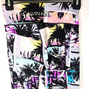 Calvin Klein Tropical Bike Shorts, Palms & Sunsets